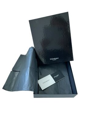 YSL Yves Saint Laurent Medium Black Gift Box w Tissue Paper Authentic